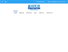 Tablet Screenshot of hayco-construction.com
